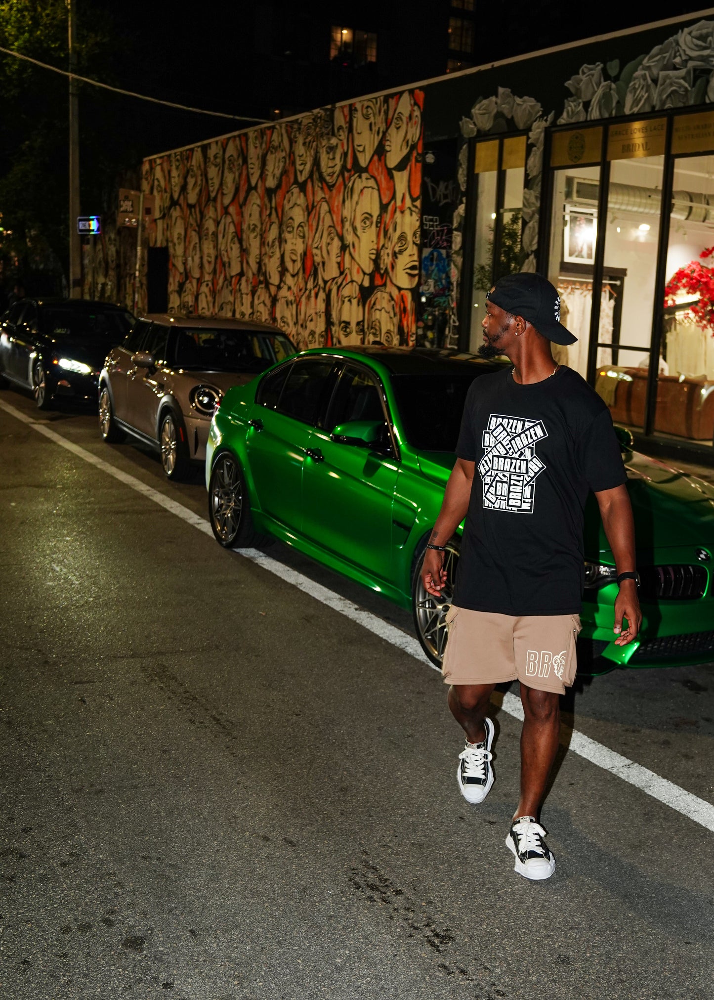 Split cargo shorts