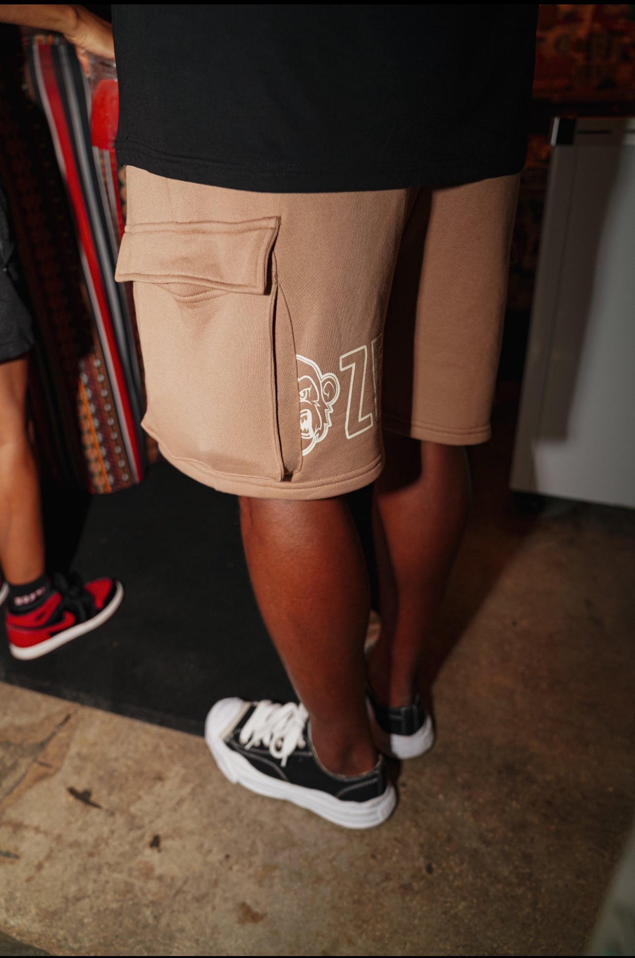 Split cargo shorts